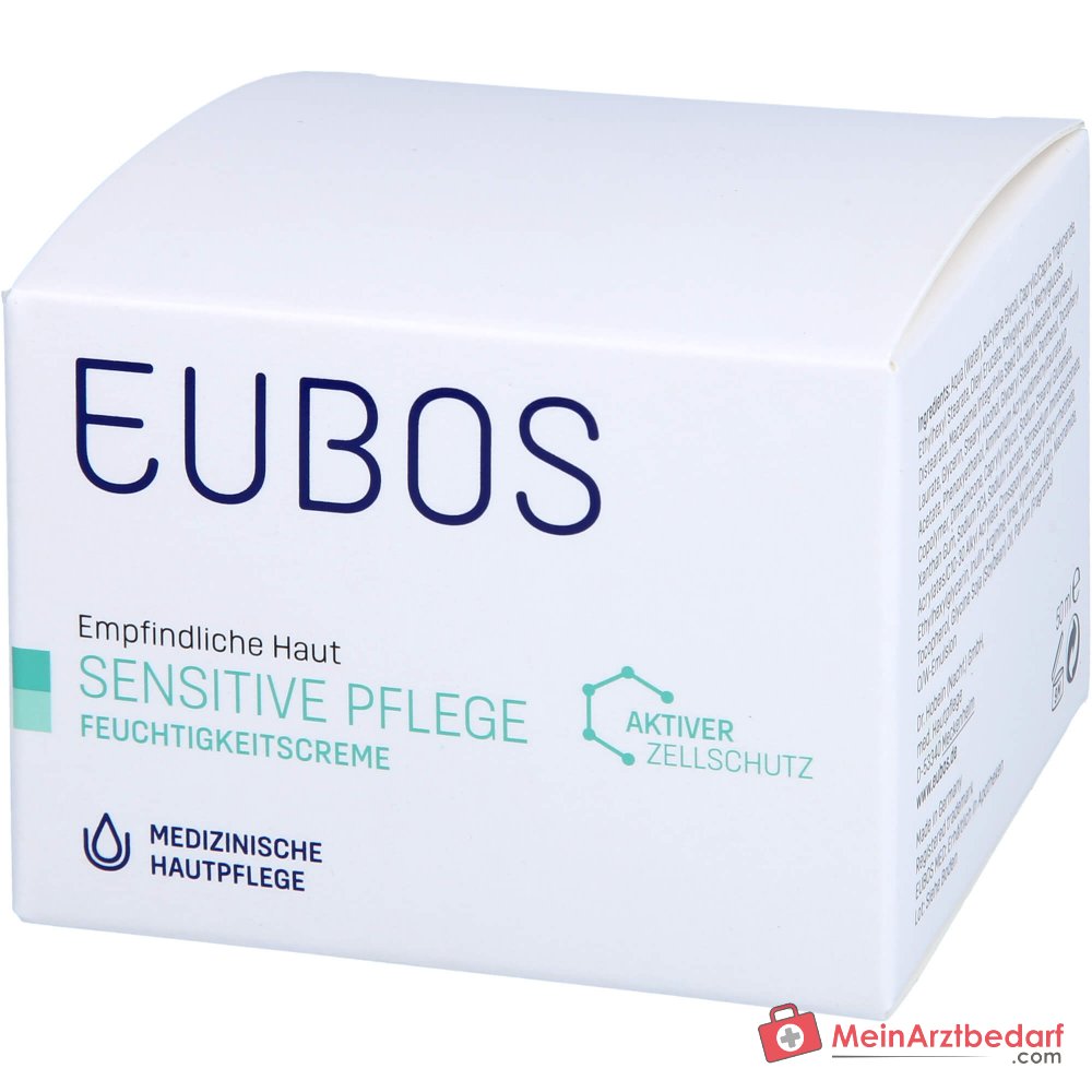 Eubos Sensitive Pflege Feuchtigkeitscreme Braunalgenextrakt / Süßholzwurzel / Vitamin E / Panthenol / Macadamiaöl Creme, 50 ml.