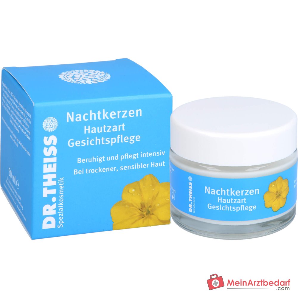 Dr. Theiss Nachtkerzen Hautzart Nachtkerzenöl / Weizenkeimöl / Avocadoöl / Mandelöl / Kamelienöl Gesichtspflege Creme, 50 ml.