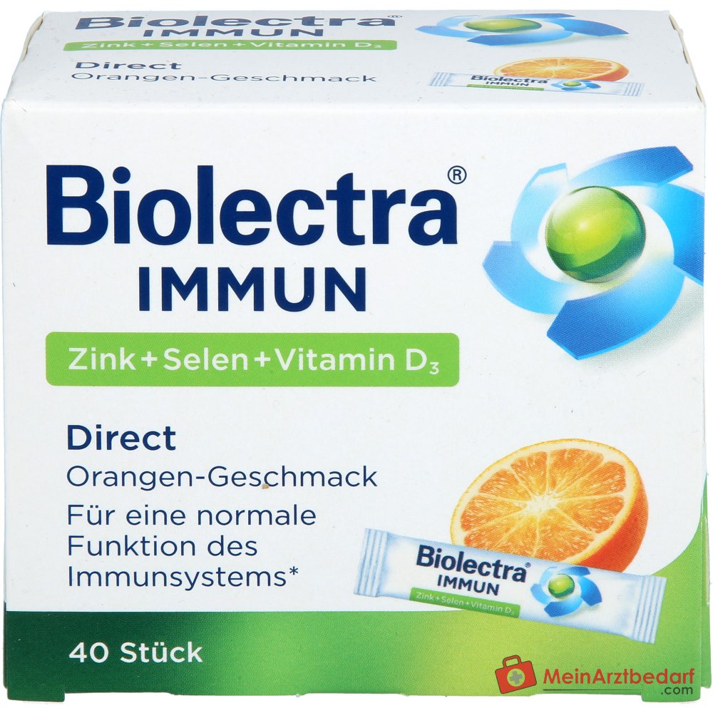 Biolectra Immun Direct Zink / Selen / Vitamin D3 / Histidin Micro-Pellets, 40 Sticks.