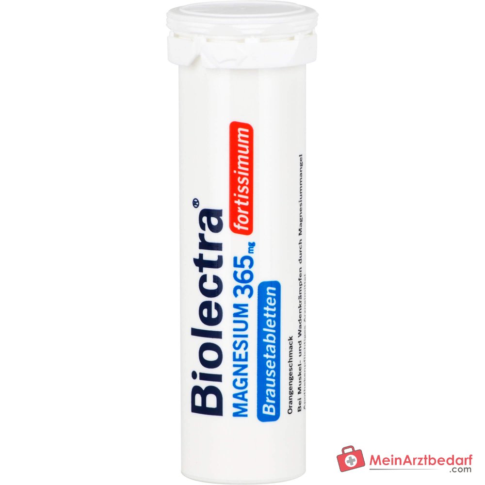 Biolectra Magnesium 365 mg fortissimum Magnesiumcarbonat / Magnesiumoxid Brausetabletten Orangengeschmack, 40 St..