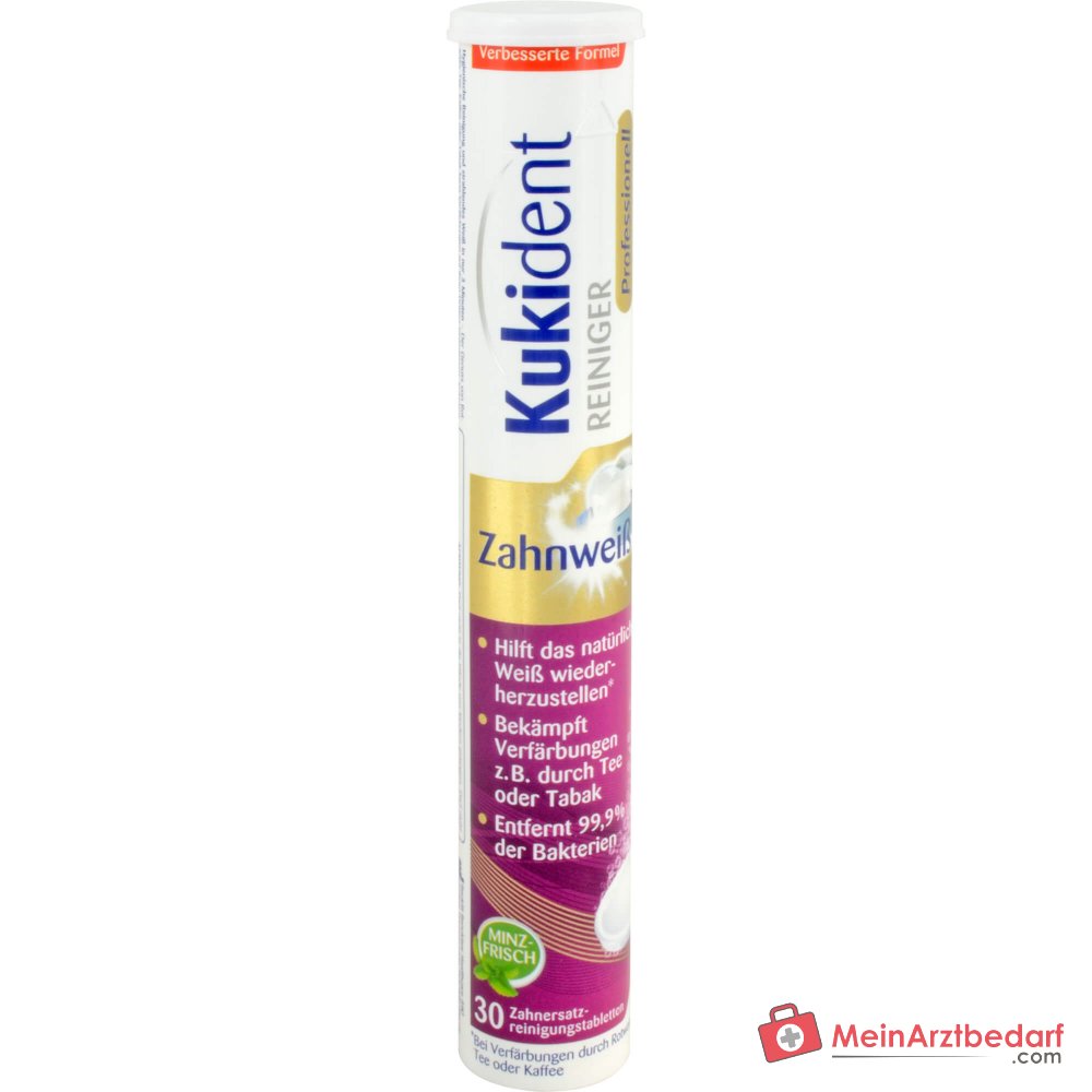 Kukident Professionell Zahnweiß Gebissreiniger Tabletten, 30 St..