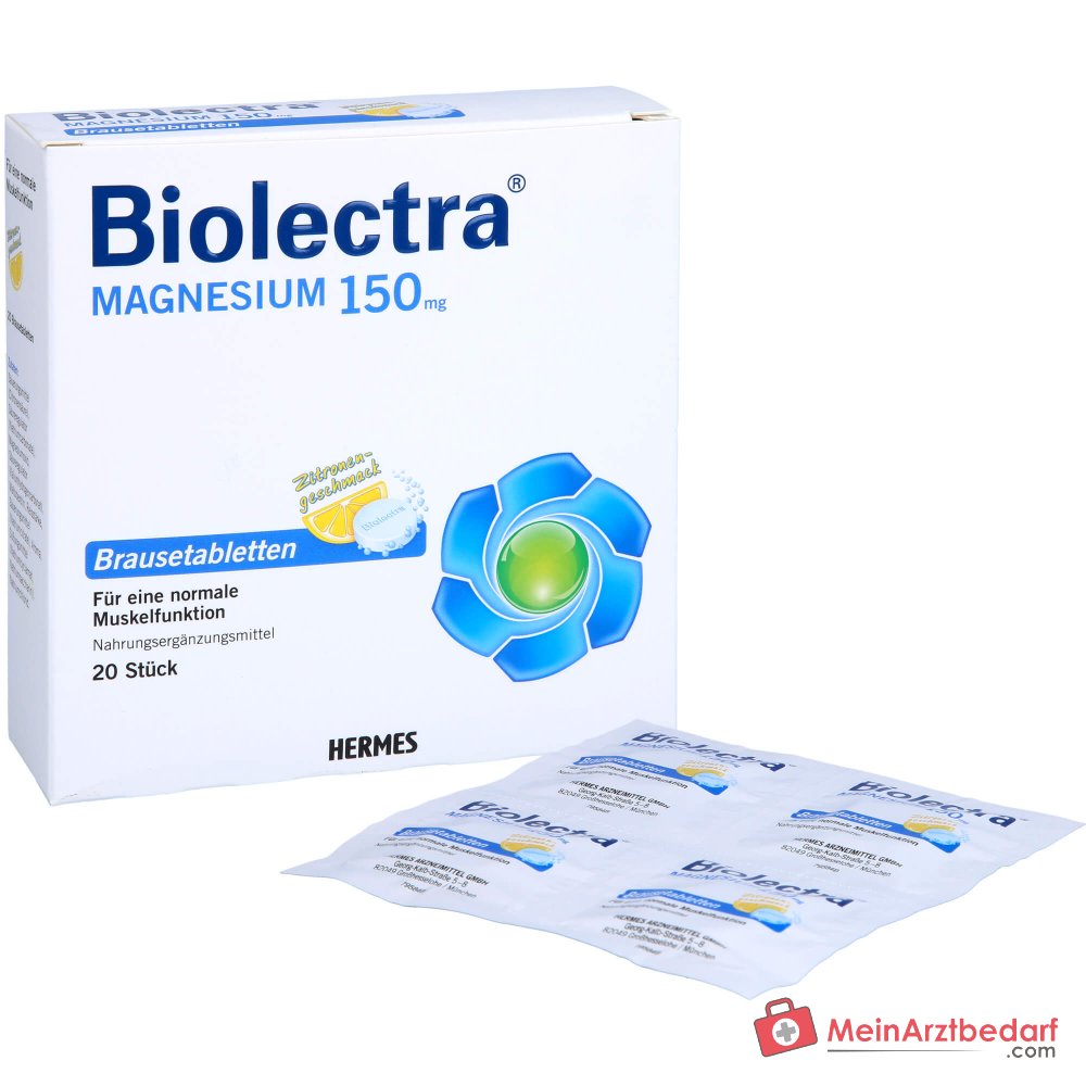Biolectra Magnesium 150 mg Zitrone Brausetabletten, 20 St..