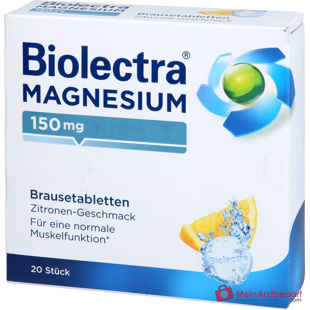 Biolectra Magnesium 150 mg Zitrone Brausetabletten, 20 St..