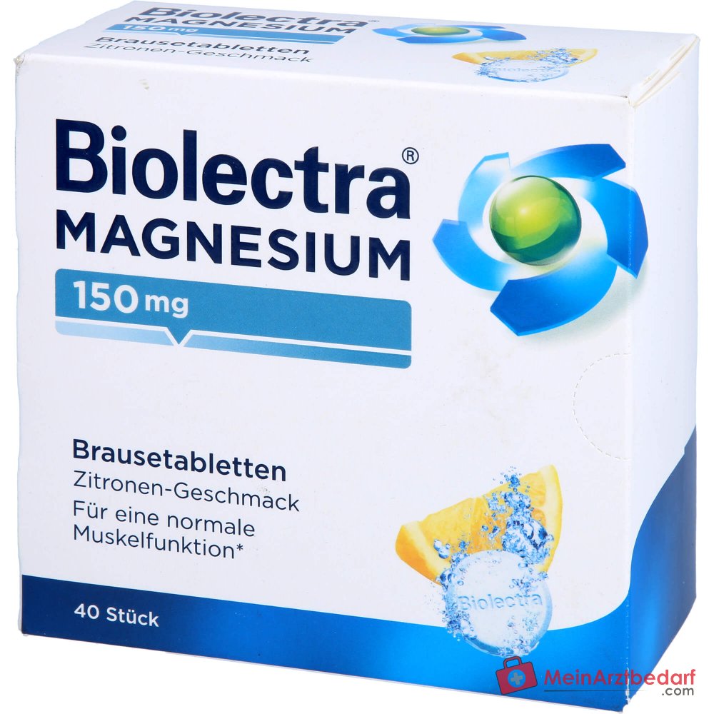Biolectra Magnesium 150 mg Brausetabletten mit Zitronengeschmack, 40 St..