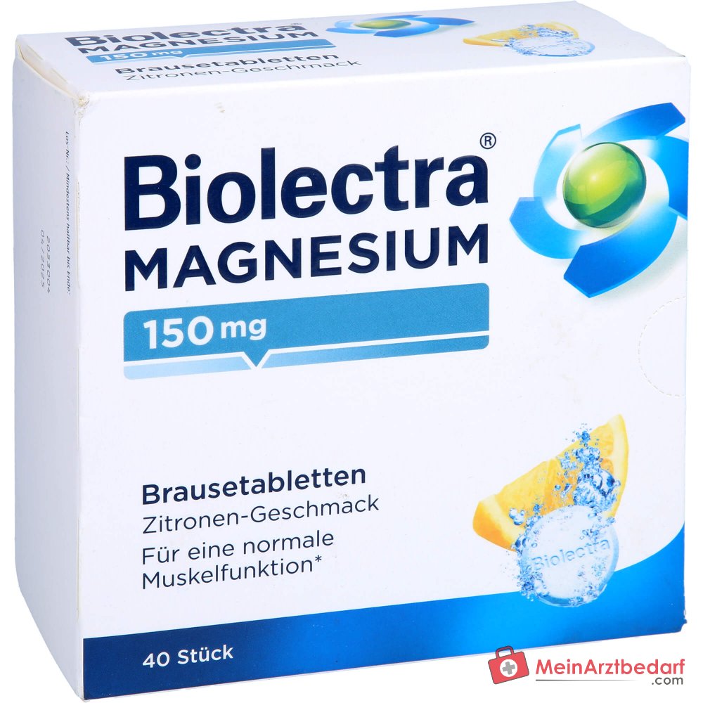 Biolectra Magnesium 150 mg Brausetabletten mit Zitronengeschmack, 40 St..