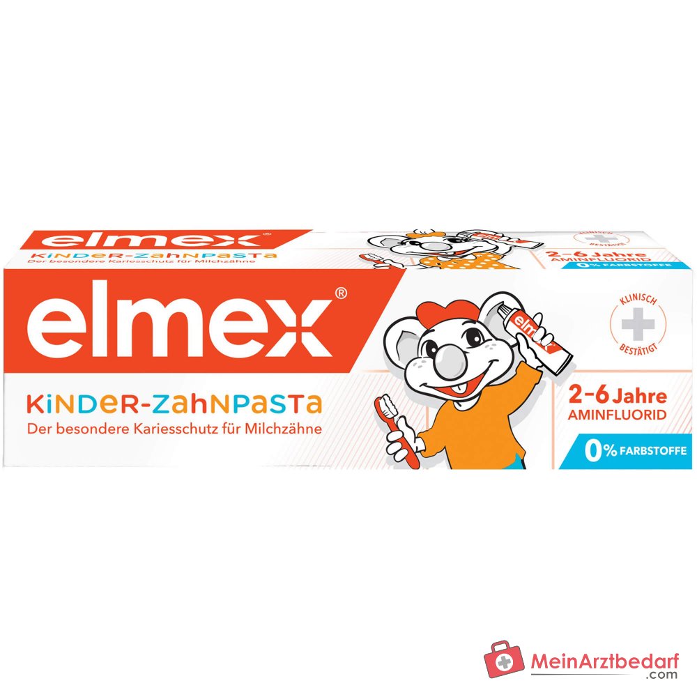 elmex Kinder-Zahnpasta Aminfluorid Zahnpasta, 50 ml.