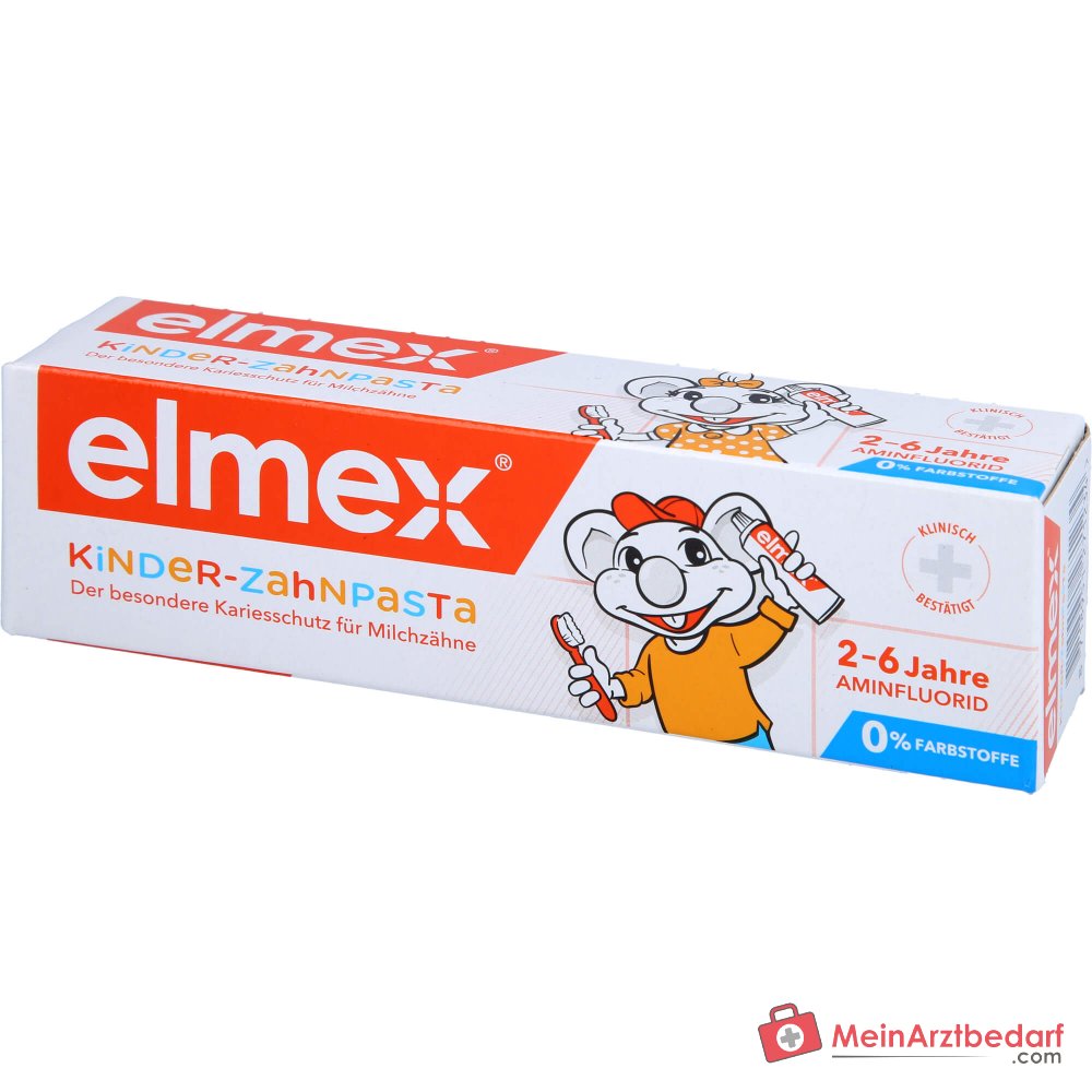 elmex Kinder-Zahnpasta Aminfluorid Zahnpasta, 50 ml.