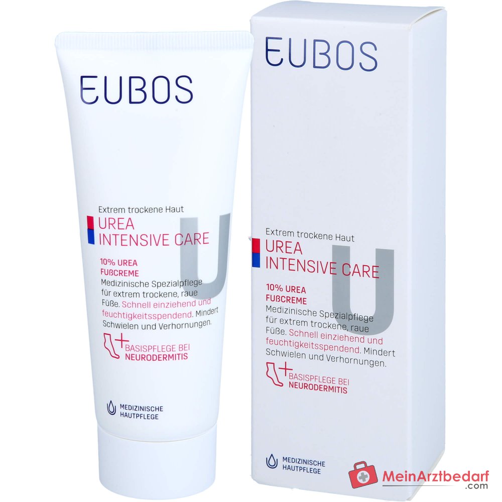 Eubos Urea Cuidado Intensivo 10% Urea Crema de Pies, 100 ml