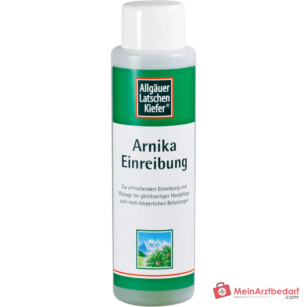 Allgäuer Latschenkiefer Arnika Einreibung mit Arnikaextrakt / Latschenkiefernöl / Rosmarinöl / Salbeiöl / Menthol / Campher / Panthenol, 500 ml.