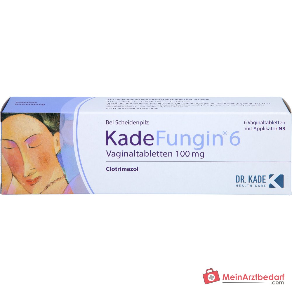 KadeFungin 6 Clotrimazol Vaginaltabletten, 6 St..