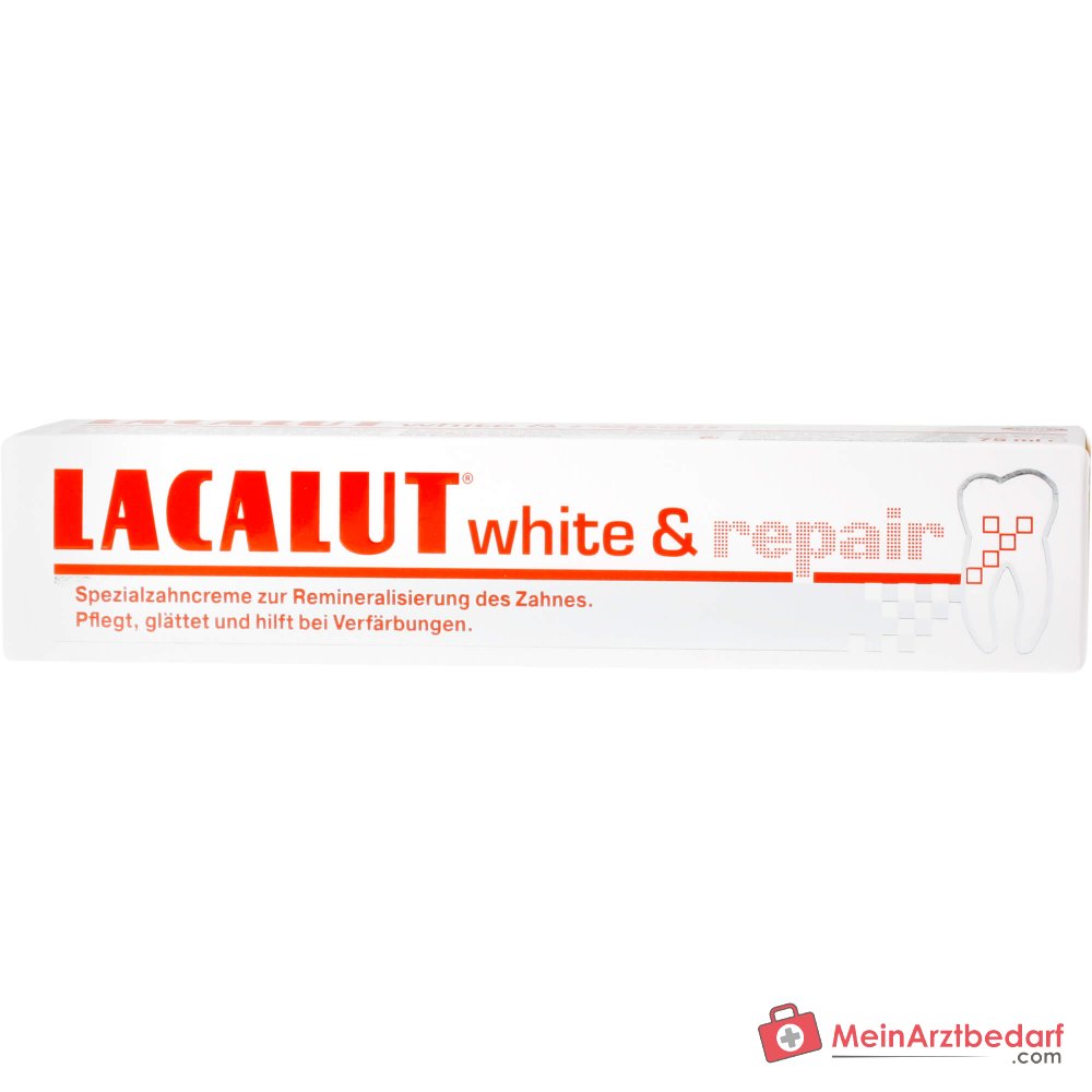 Lacalut white & repair Natriumfluorid / Hydroxylapatit Zahncreme, 75 ml.