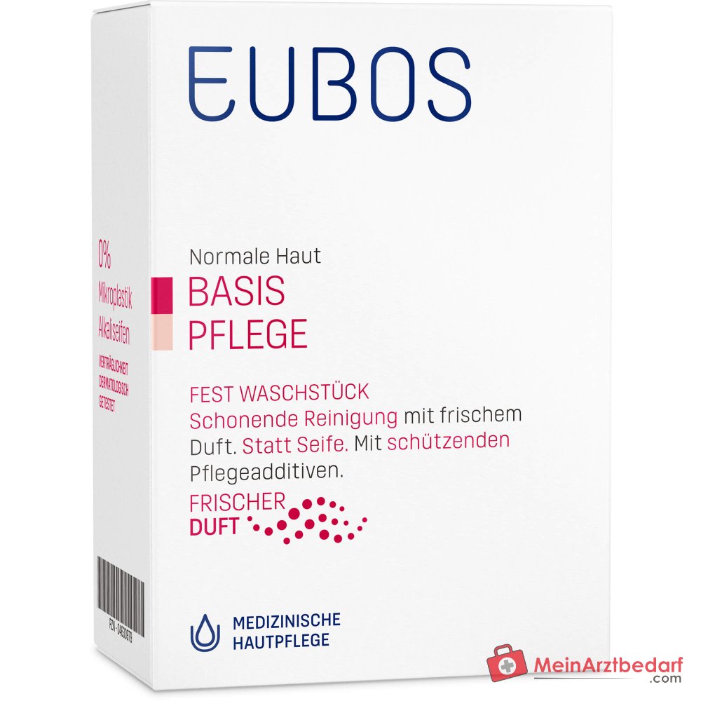Eubos Fest Waschstück Rot Seife, 125 g