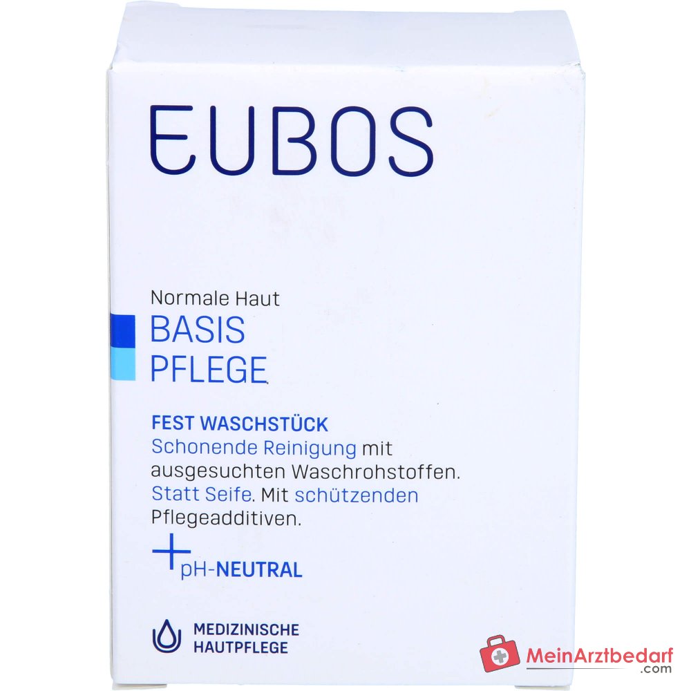 Eubos Fest Waschstück Blau unparfümiert, 125 g