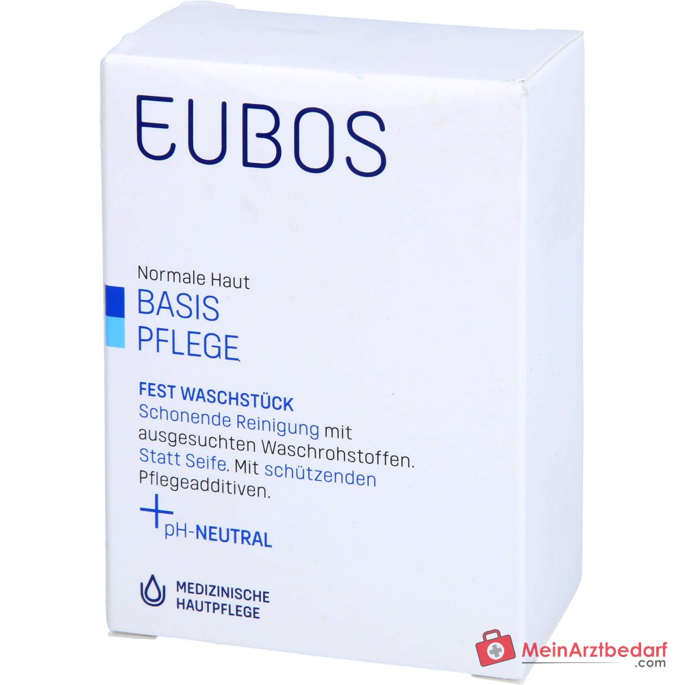 Eubos Fest Waschstück Blau unparfümiert, 125 g