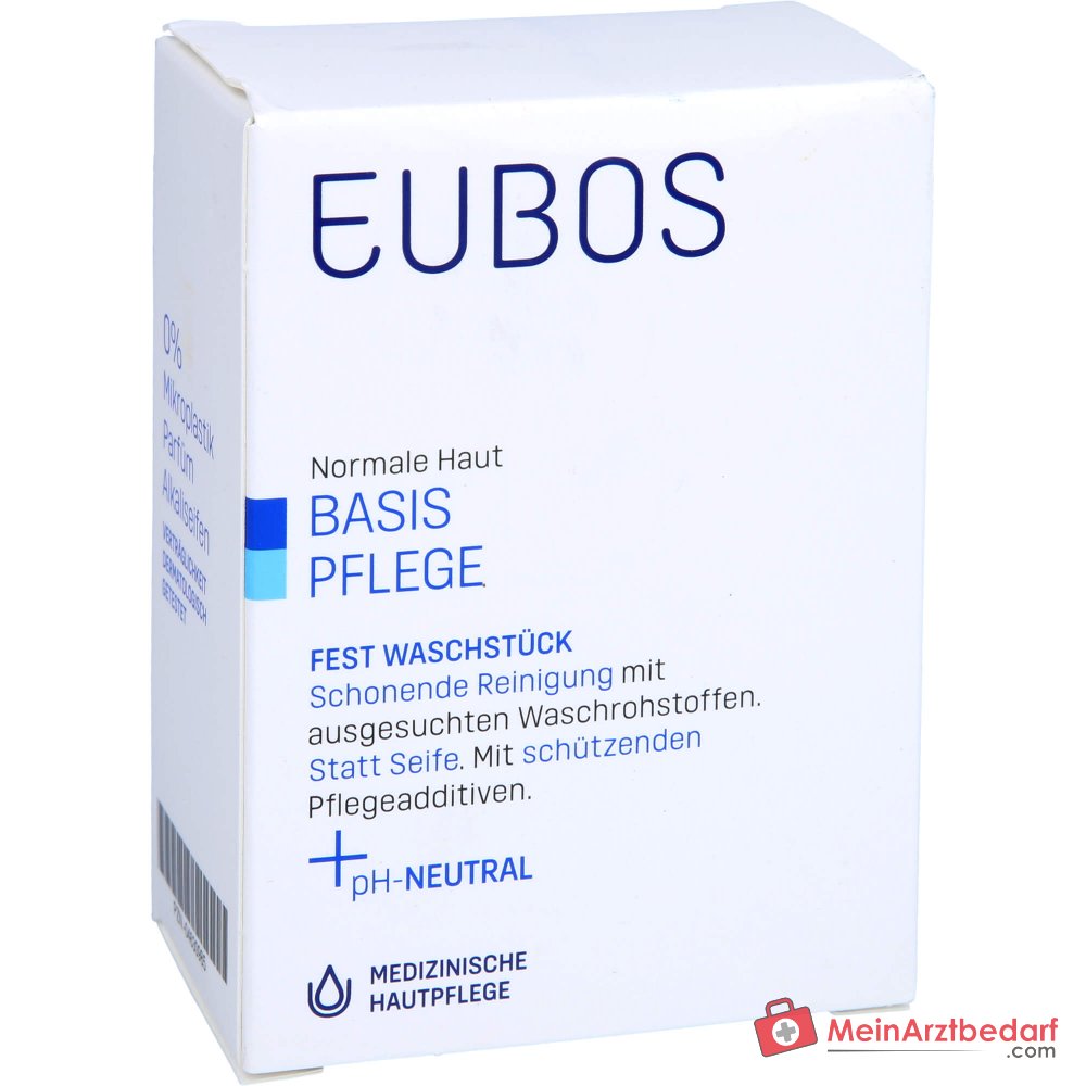 Eubos Fest Waschstück Blau unparfümiert, 125 g