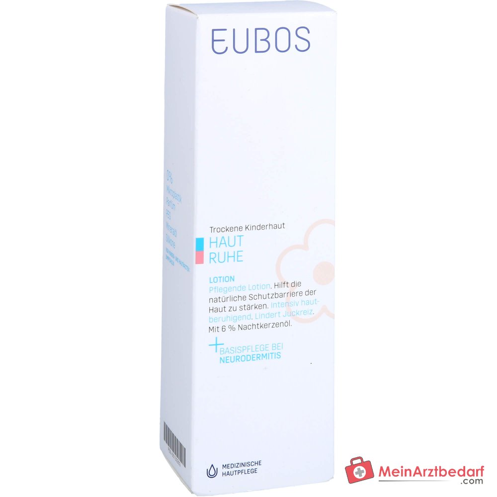Eubos Haut Ruhe Lotion Nachtkerzenöl / Mandelöl / Jojobaöl / Sheabutter / Panthenol / Johanniskraut-Extrakt Lotion, 125 ml.