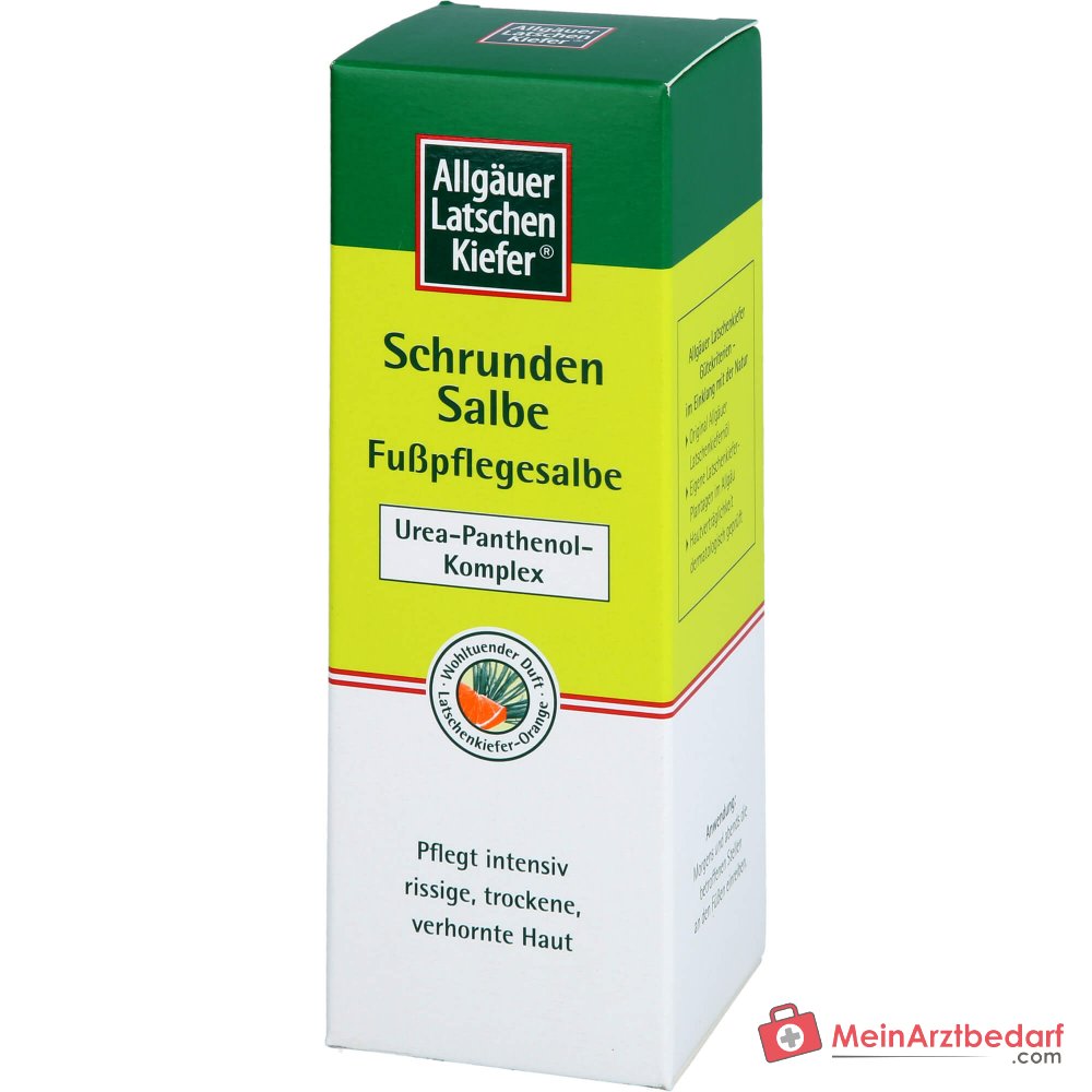 Allgäuer Latschenkiefer Schrunden Salbe Latschenkiefernöl / Urea / Rosskastanie / Hamamelis Salbe, 75 ml.