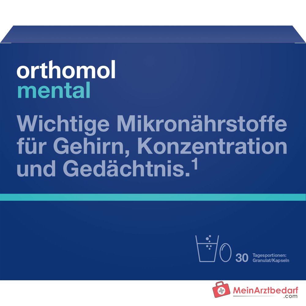 Orthomol Mental Granulat und Kapseln, 30 Tagesportionen.