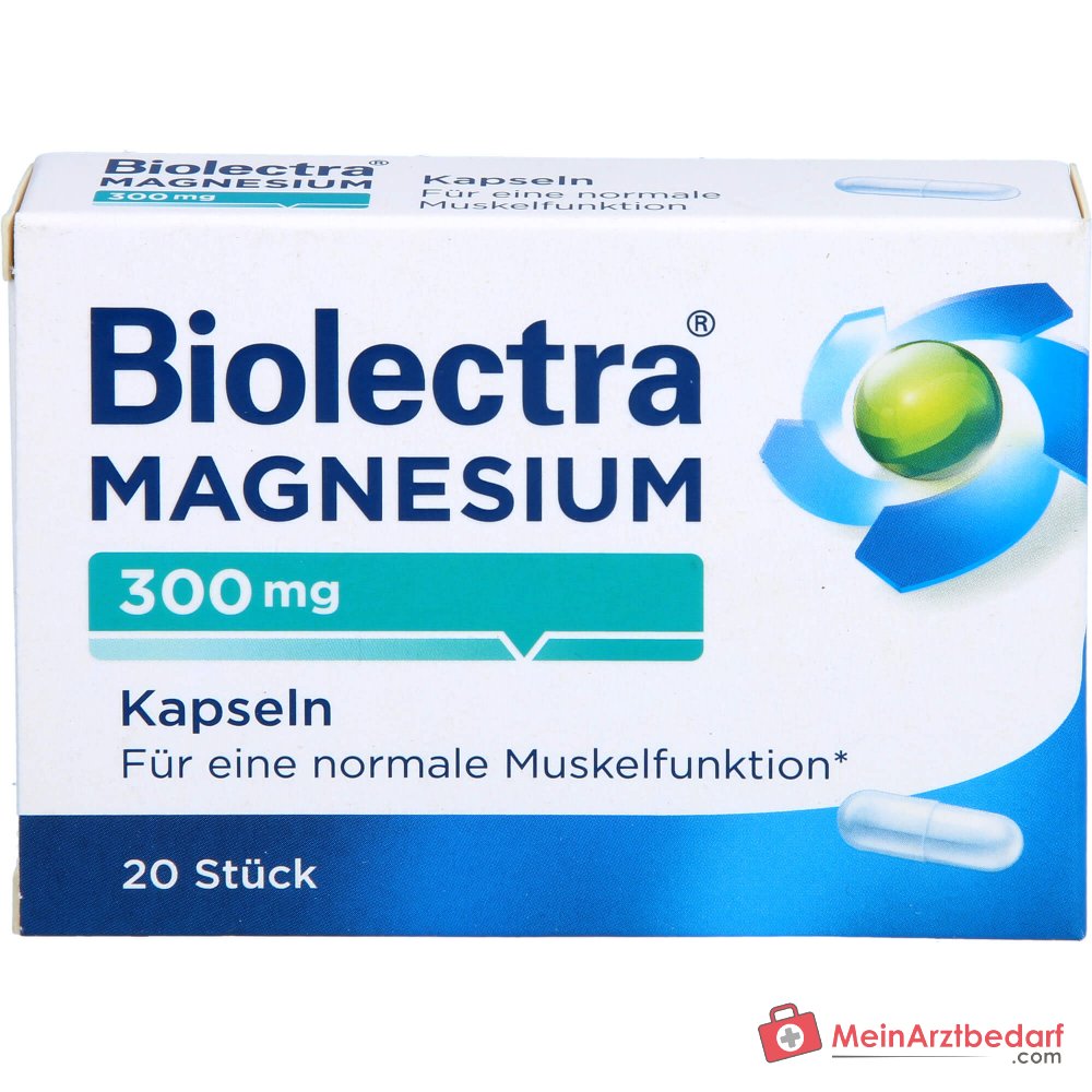 Biolectra Magnesium 300 Magnesiumoxid Kapseln, 20 St..