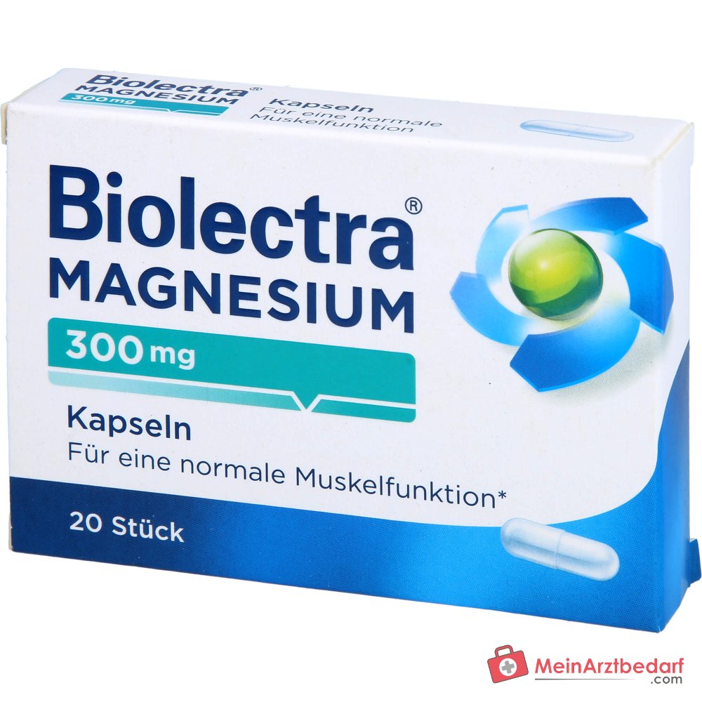 Biolectra Magnesium 300 Magnesiumoxid Kapseln, 20 St..