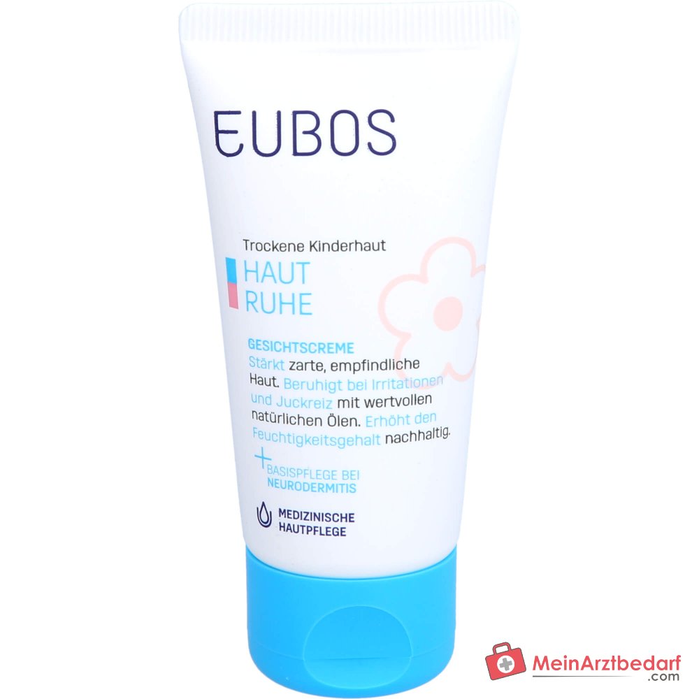Eubos Haut Ruhe Nachtkerzenöl / Echiumöl / Vitamin E / Panthenol / Cardiospermum halicacabum-Extrakt Gesichtscreme, 30 ml.