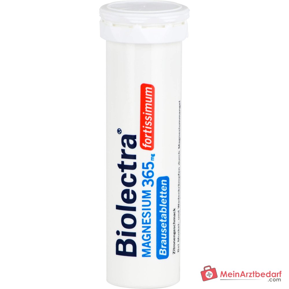 Biolectra Magnesium 365 mg fortissimum Magnesiumcarbonat / Magnesiumoxid Brausetabletten Zitronengeschmack, 40 St..
