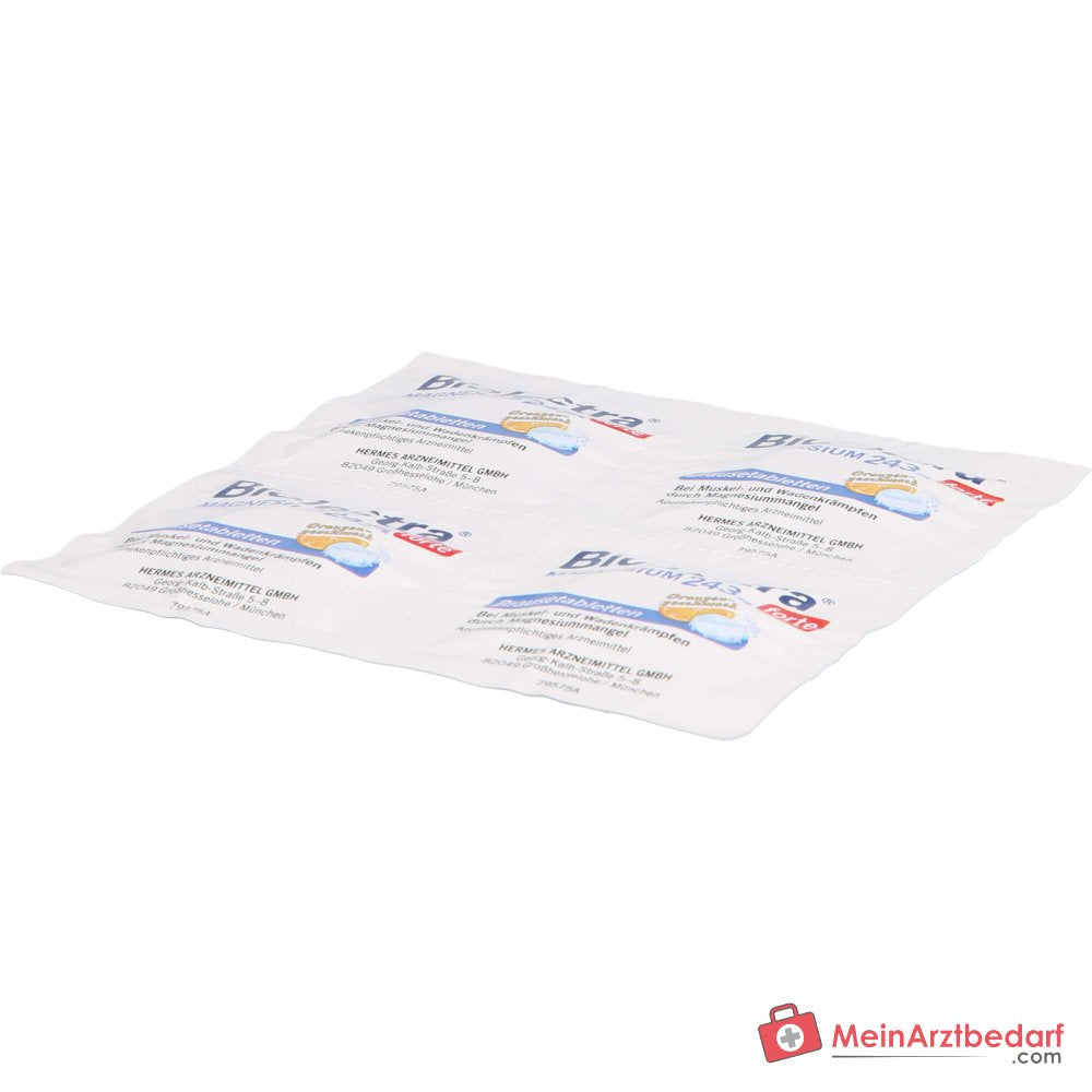 Biolectra Magnesium 243 mg forte Magnesium Brausetabletten Orangengeschmack, 20 St..