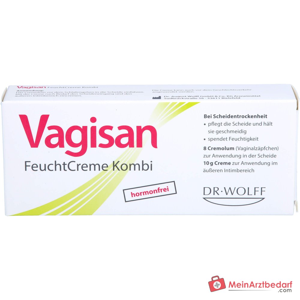 Vagisan FeuchtCreme Kombi Vaginalzäpfchen und Creme, 8 Ovula + 10 g.