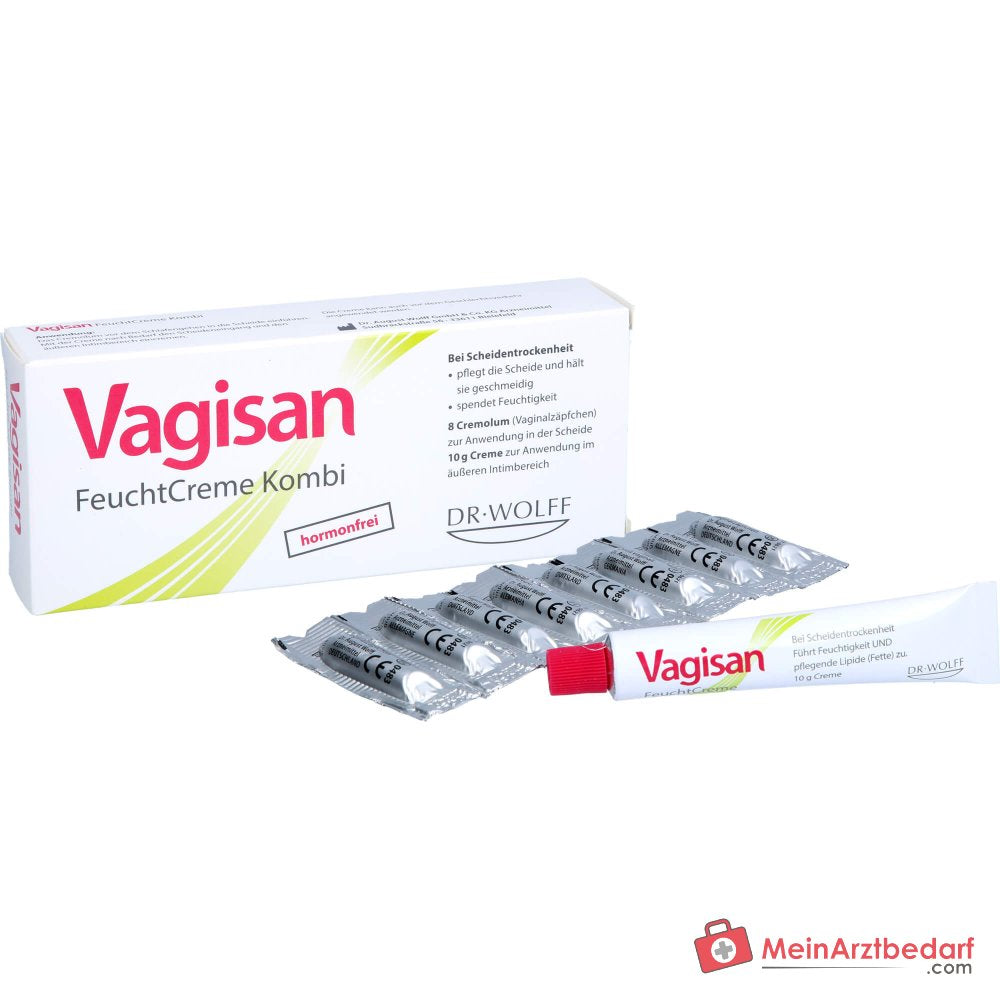 Vagisan FeuchtCreme Kombi Vaginalzäpfchen und Creme, 8 Ovula + 10 g.