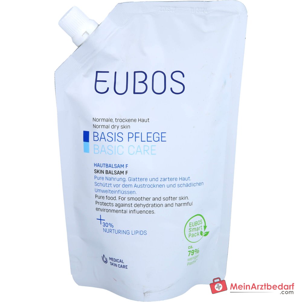 Eubos Hautbalsam F Jojoba / Mandelöl / Glycerol Lotion Nachfüllbeutel, 400 ml.