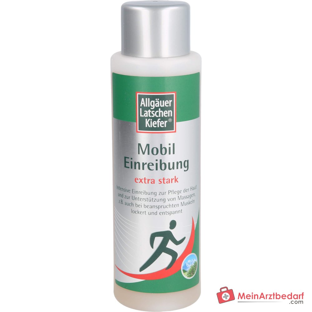 Allgäuer Latschenkiefer Mobil Latschenkiefernöl / Beinwellextrakt / Arnika / Campher / Menthol / Panthenol / Allantoin Einreibung Extra Stark, 250 ml.