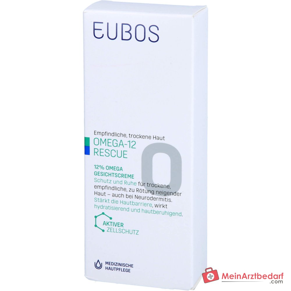 Eubos Omega-12 Rescue 12% Omega Crema Facial, 50 ml
