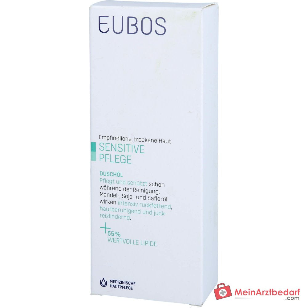 Eubos Sensitive Duschöl F Mandelöl / Sojaöl / Safloröl Duschöl, 200 ml.