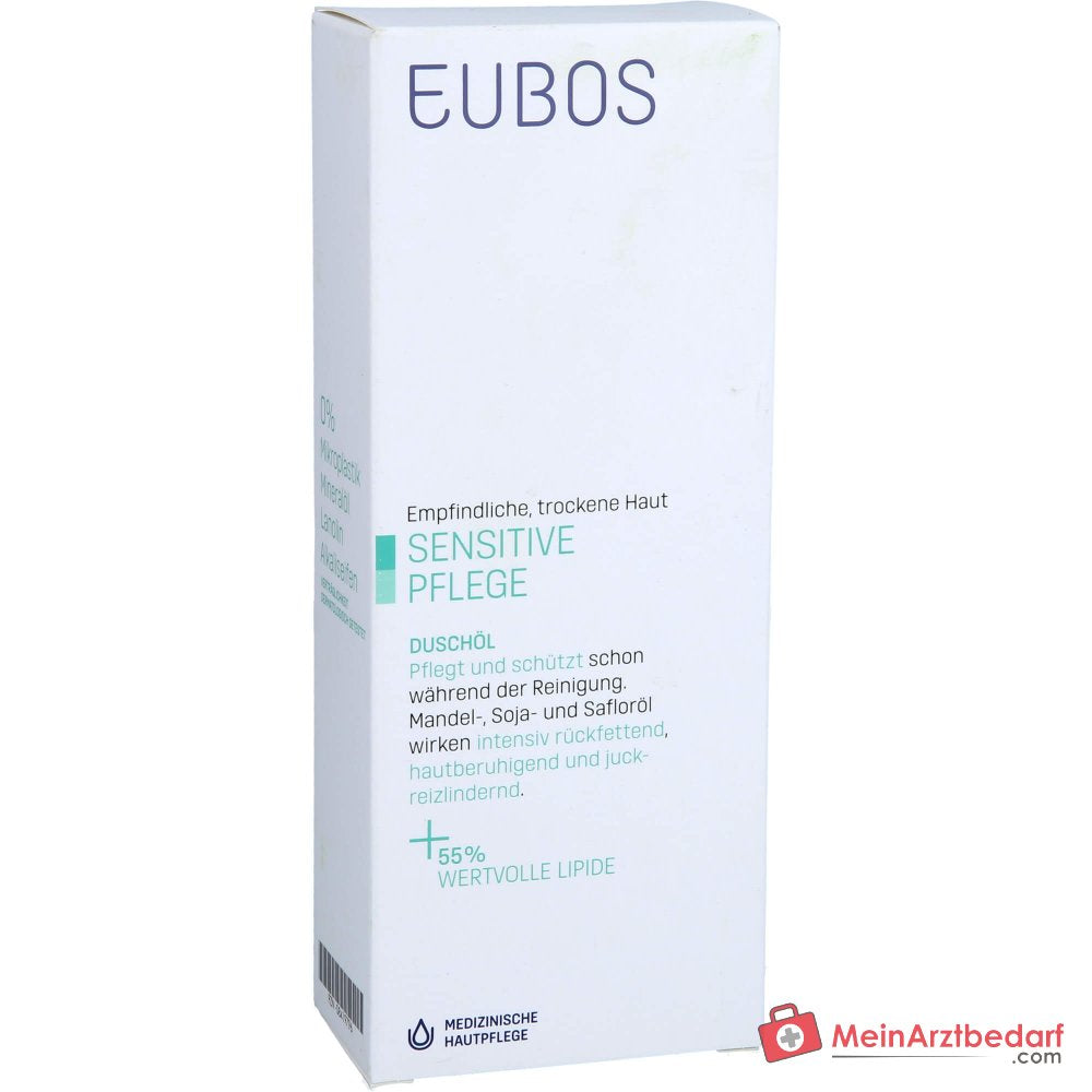Eubos Sensitive Duschöl F Mandelöl / Sojaöl / Safloröl Duschöl, 200 ml.