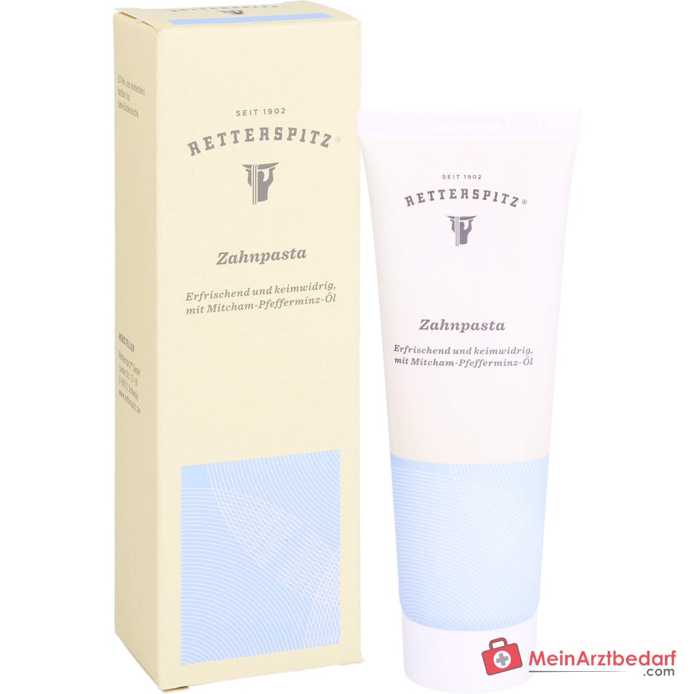 Retterspitz Zahnpasta mit Pfefferminzöl und Meersalz, 75 ml.