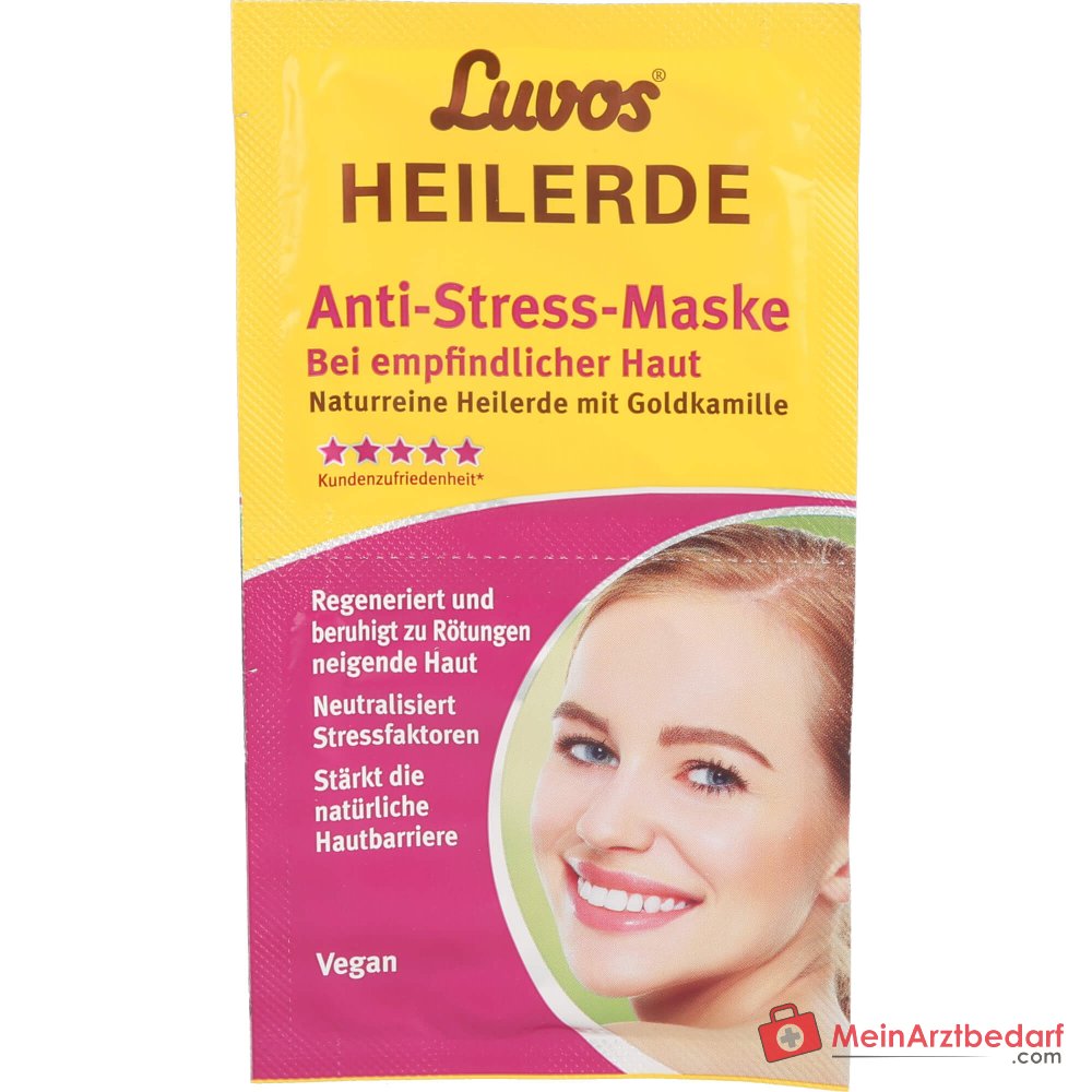 Luvos Heilerde Anti-Stress-Maske Heilerde / Goldkamille / Calendulaöl Gesichtsmaske, 2x7,5 ml.