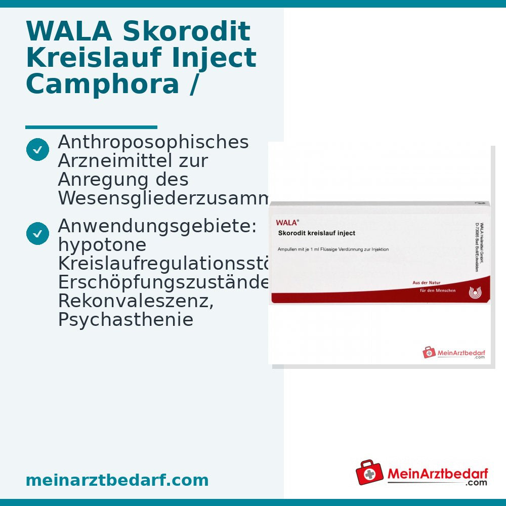 Ampoules injectables WALA Skorodit Kreislauf, 10 x 1 ml