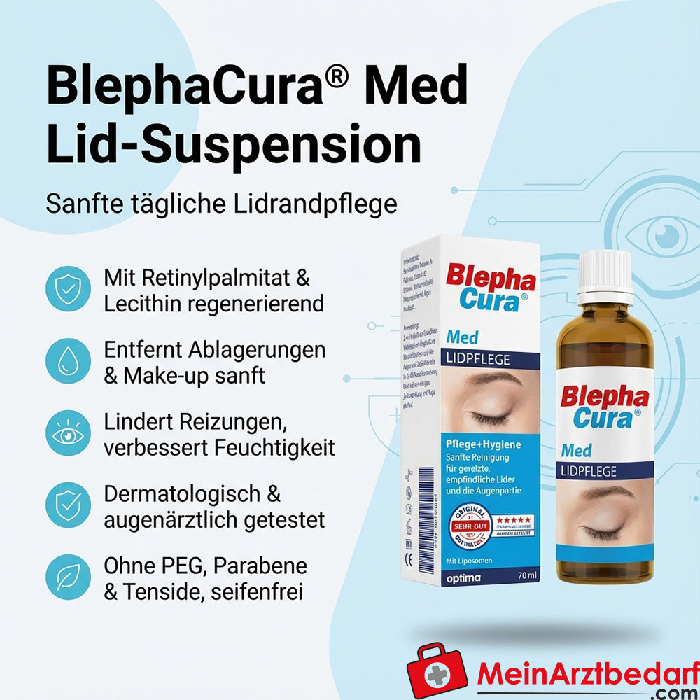 BlephaCura Med Suspension pour les paupières avec palmitate de rétinyle et lécithine 70 ml