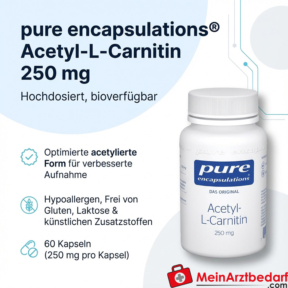 Pure Encapsulations Acetyl-L-Carnitin 250 mg Kapseln 60 Stück