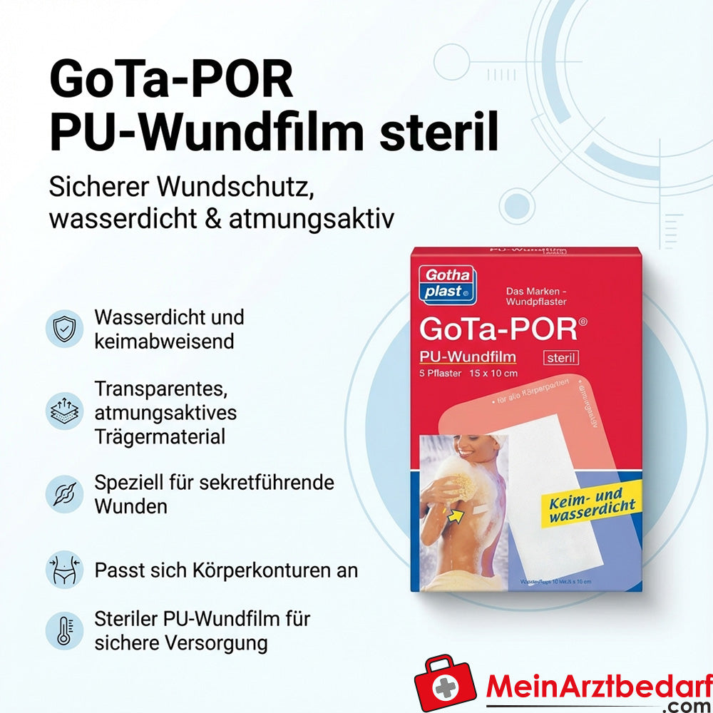 Folia na rany GoTa-POR PU sterylna 15 x 10 cm, 5 sztuk