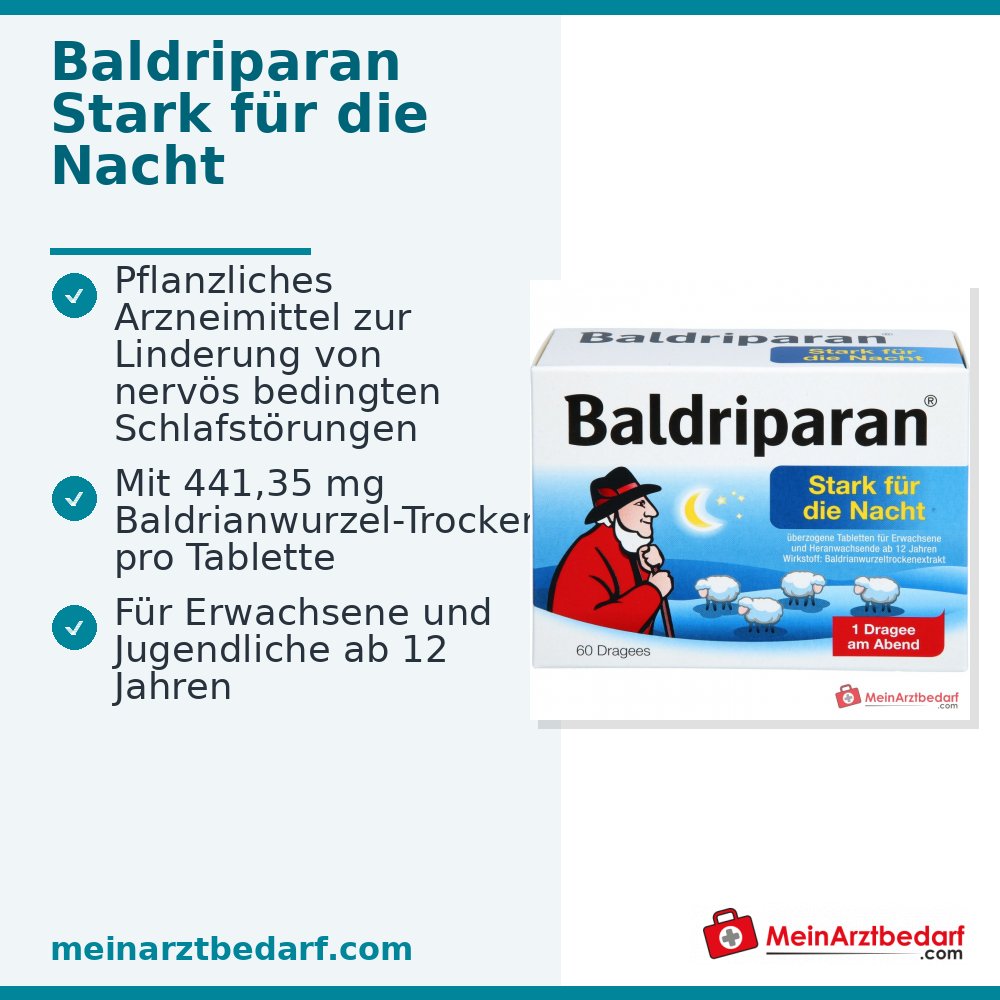 Baldriparan Forte per la notte Estratto secco di radice di valeriana 441,35 mg compresse rivestite