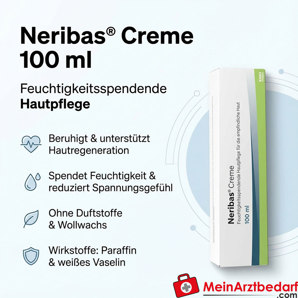 Neribas Crème Paraffine, Vaseline Crème 100 ml