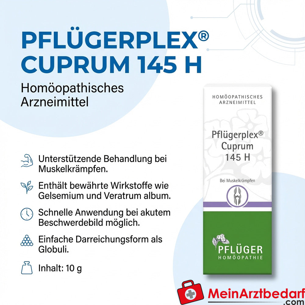 Pflügerplex Cuprum 145 H homöopathisches Arzneimittel Globuli 10 g
