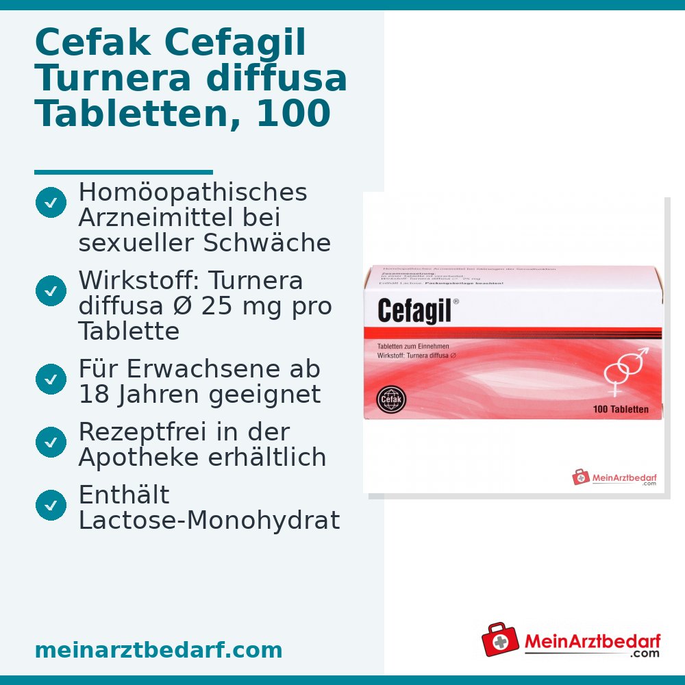 Cefagil tabletten 25 mg Turnera diffusa moedertinctuur