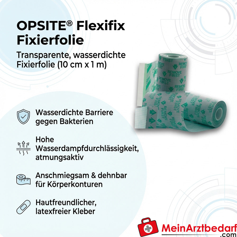 OPSITE Flexifix unsteril Polyurethan-Fixierfolie 10 cm x 1 m Rolle