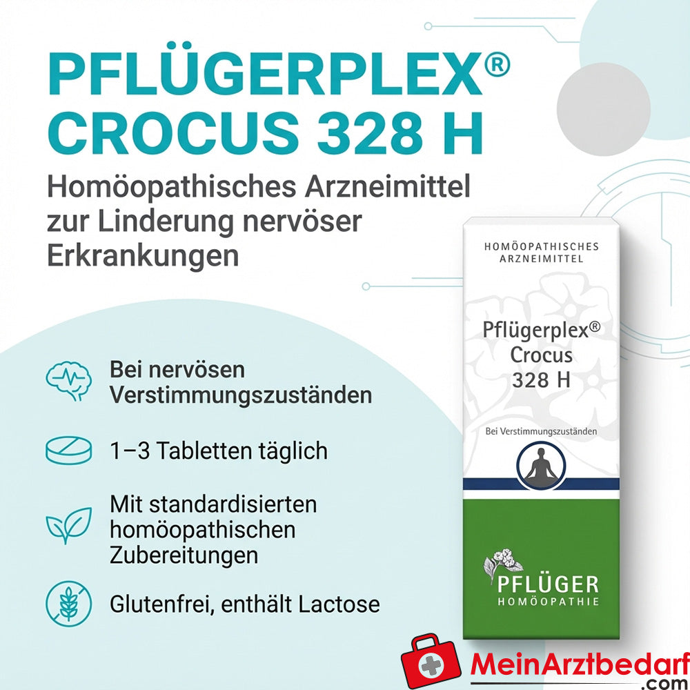 Pflügerplex Crocus 328 H Tabletten 100 St homöopathisches Arzneimittel, Wirkstoffe je 50 mg
