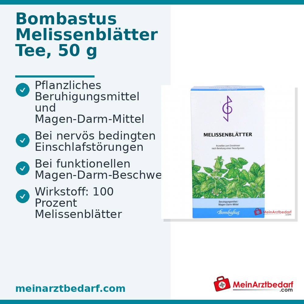 Bombastus Melissenblätter Arzneitee Wirkstoff Melissenblätter 50 g