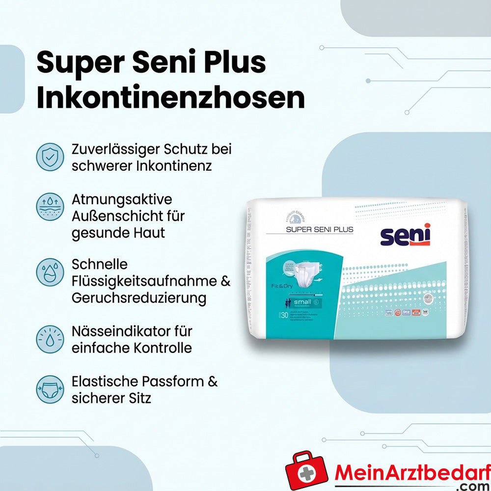 Super Seni Plus Inkontinenzhosen für schwere Inkontinenz 30 Stück
