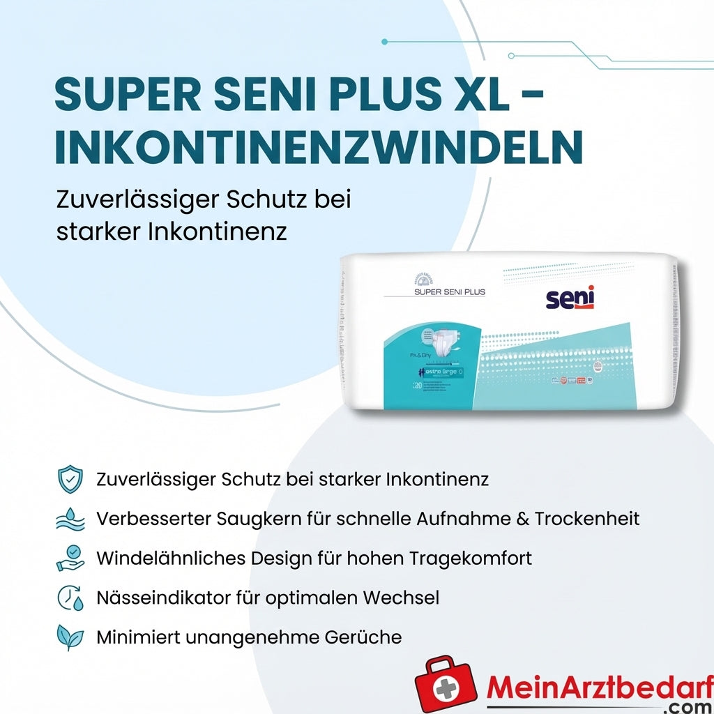 Seni Super Seni Plus XL Inkontinenzwindeln Klebewindeln Gr. XL 30 Stück