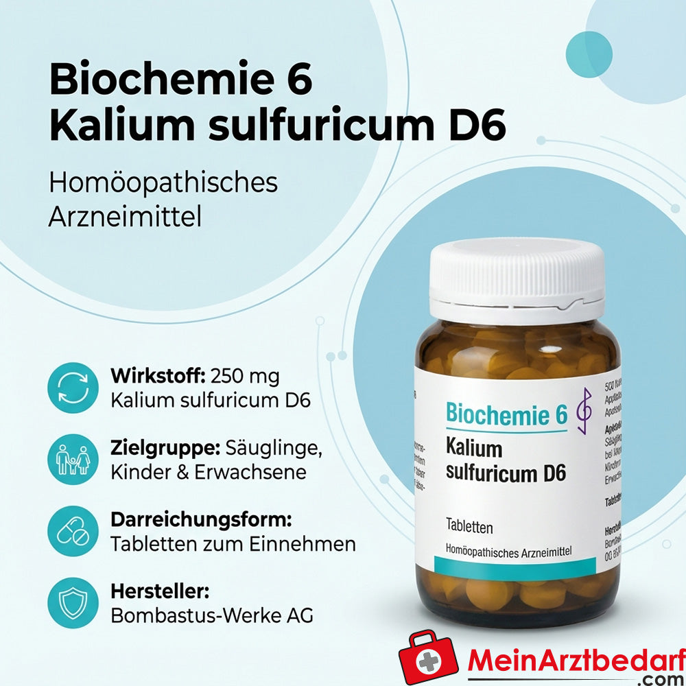 Bombastus Biochemie 6 Kalium sulfuricum D 6 250 mg Tabletten